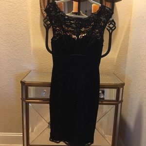 WHBM black lace cocktail dress